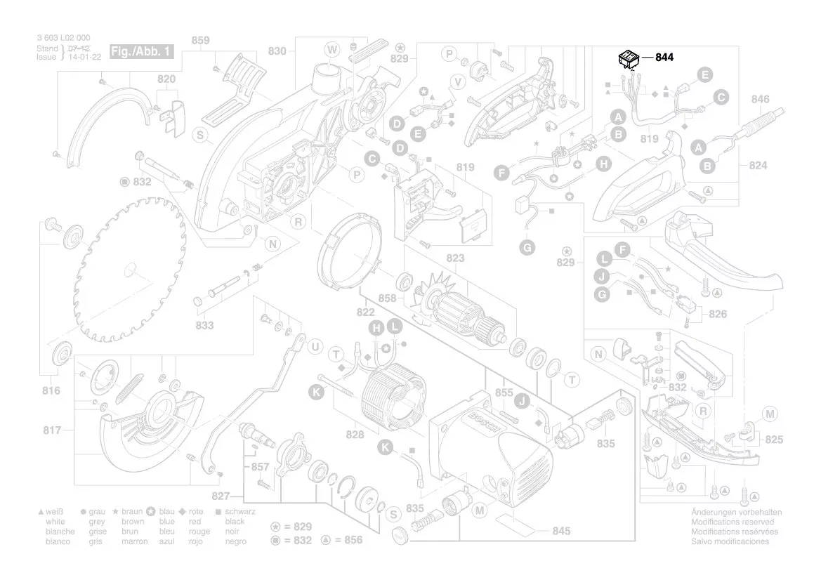 Interrupteur réf. 1 609 203 T45 BOSCH
